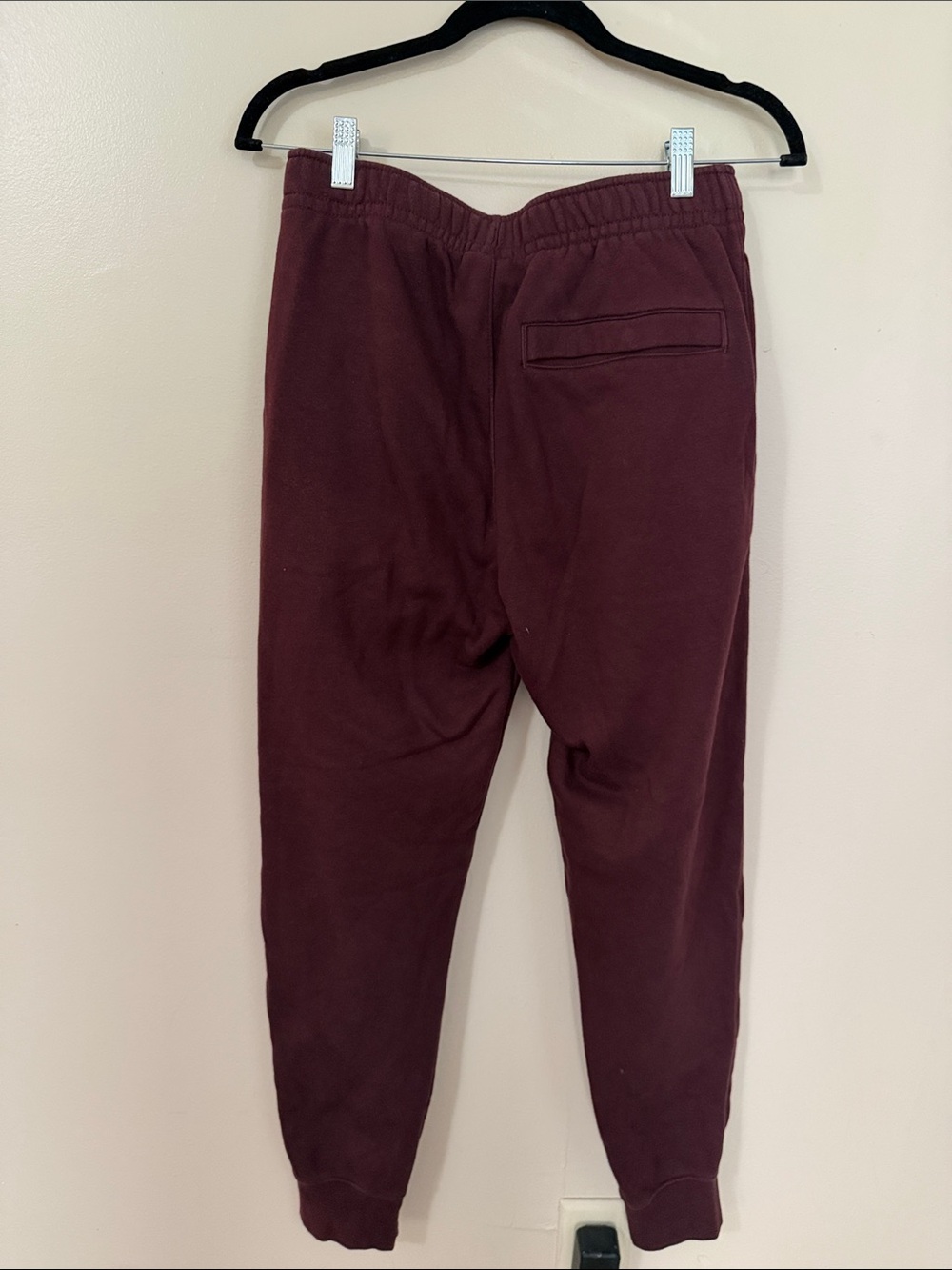 Nike Maroon Track Joggers with White Swoosh - Picture 5 of 5